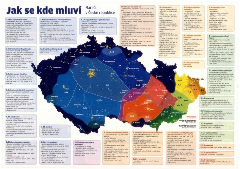 Map of Czech dialectal regions